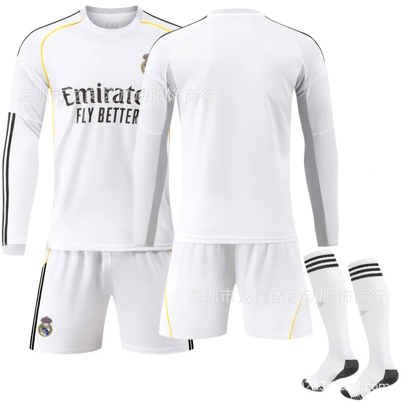 Real Madrid white football jersey in retro sports style - Image 10