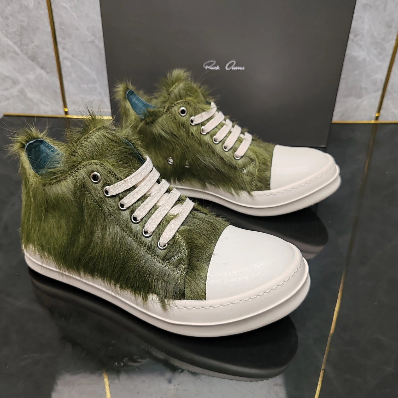 Rick Owens high-top sneakers black