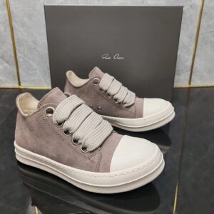 Rick Owens high-top sneakers gray and white