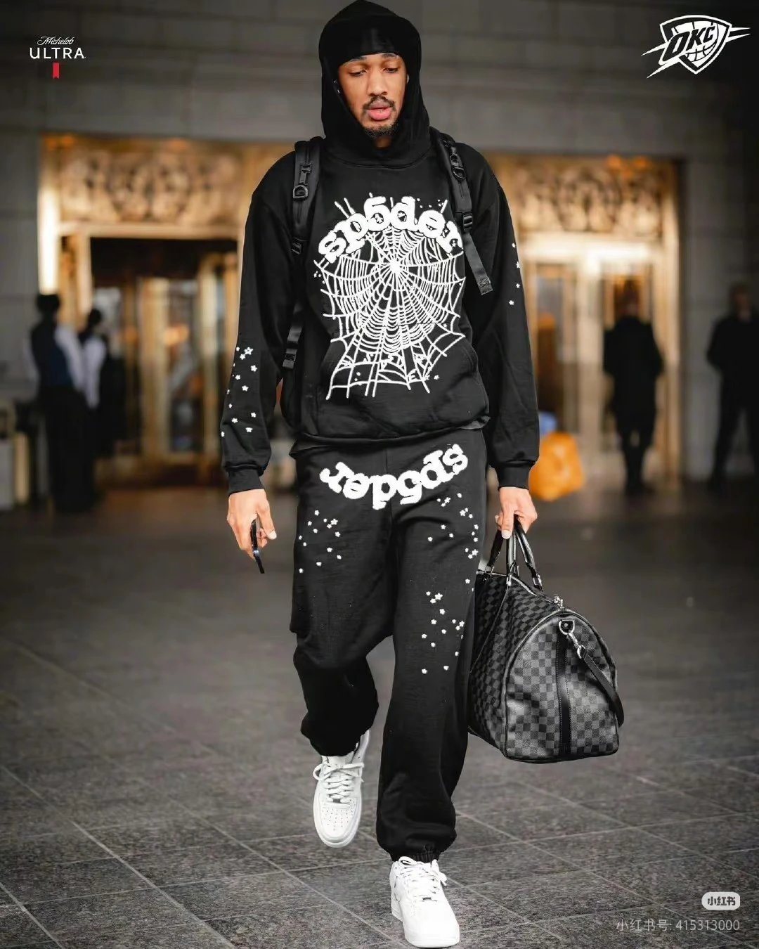 Sp5der sweatpants black