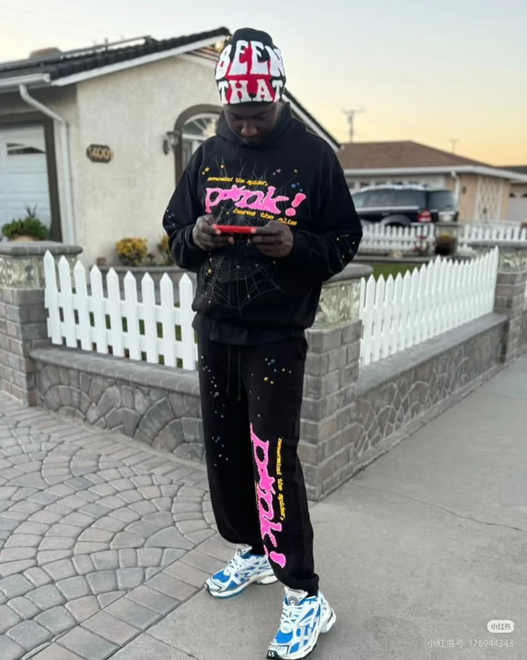 Sp5der sweatpants gray
