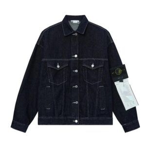 Stone Island denim jacket black