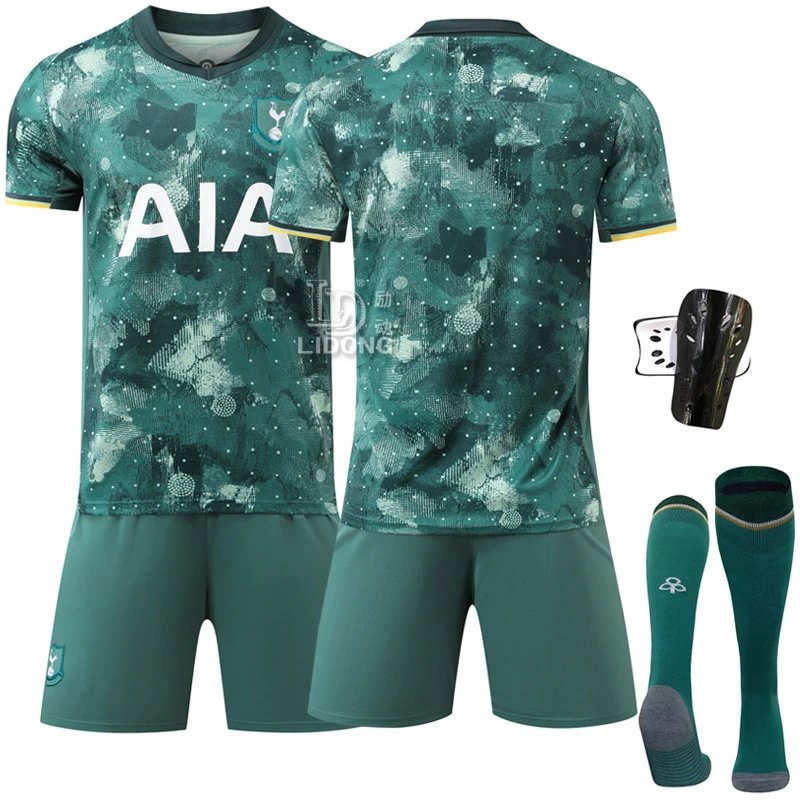 Tottenham Hotspur green football jersey in retro sports style - Image 13