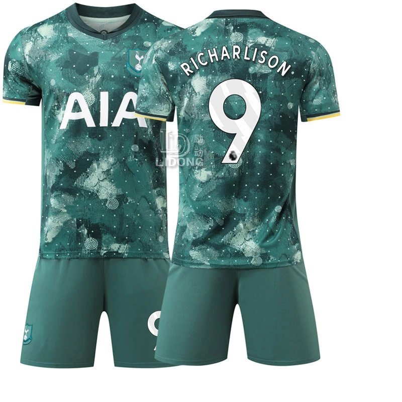 Tottenham Hotspur green football jersey in retro sports style - Image 15