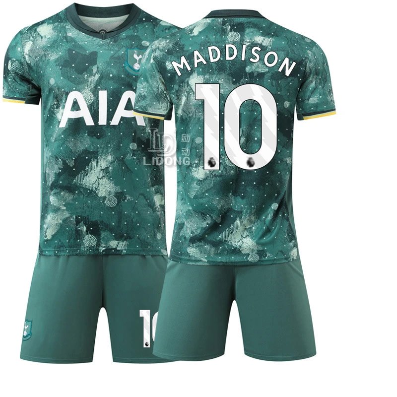 Tottenham Hotspur green football jersey in retro sports style - Image 16