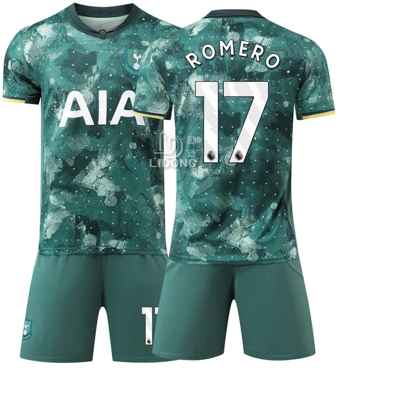 Tottenham Hotspur green football jersey in retro sports style - Image 17