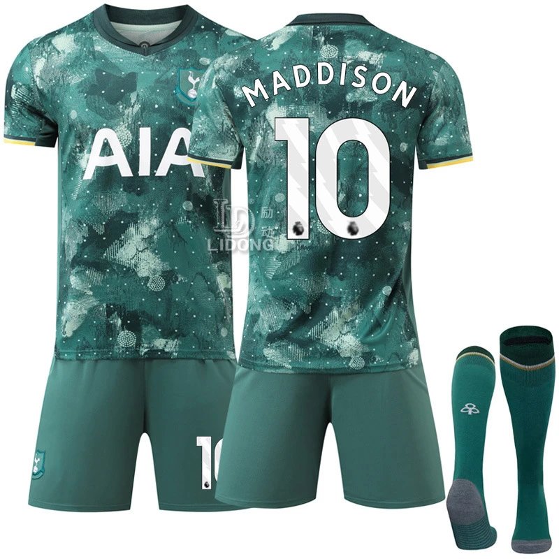 Tottenham Hotspur green football jersey in retro sports style - Image 4