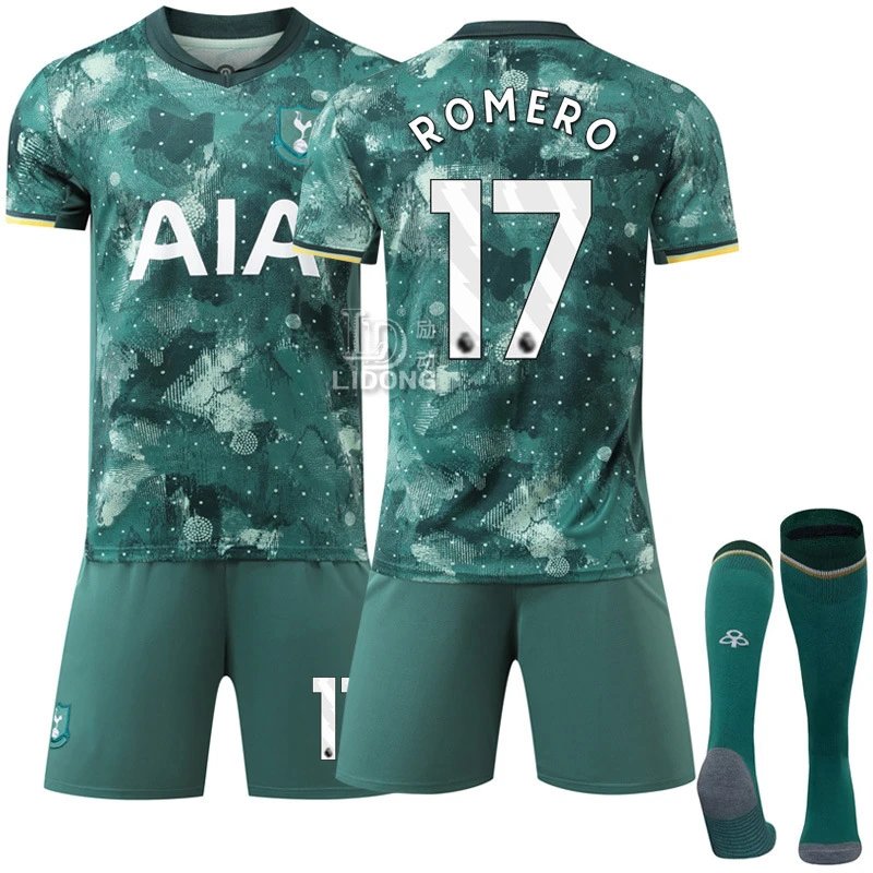 Tottenham Hotspur green football jersey in retro sports style - Image 5