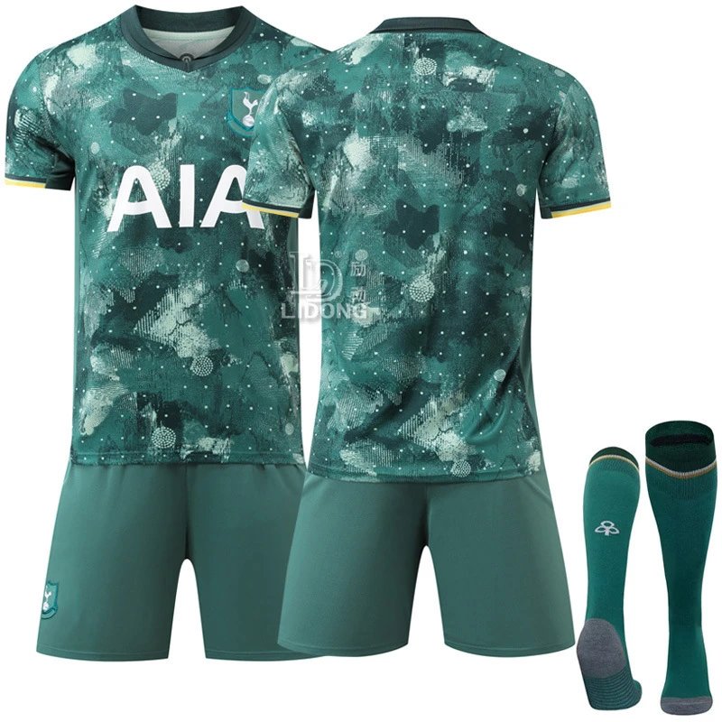 Tottenham Hotspur green football jersey in retro sports style - Image 7
