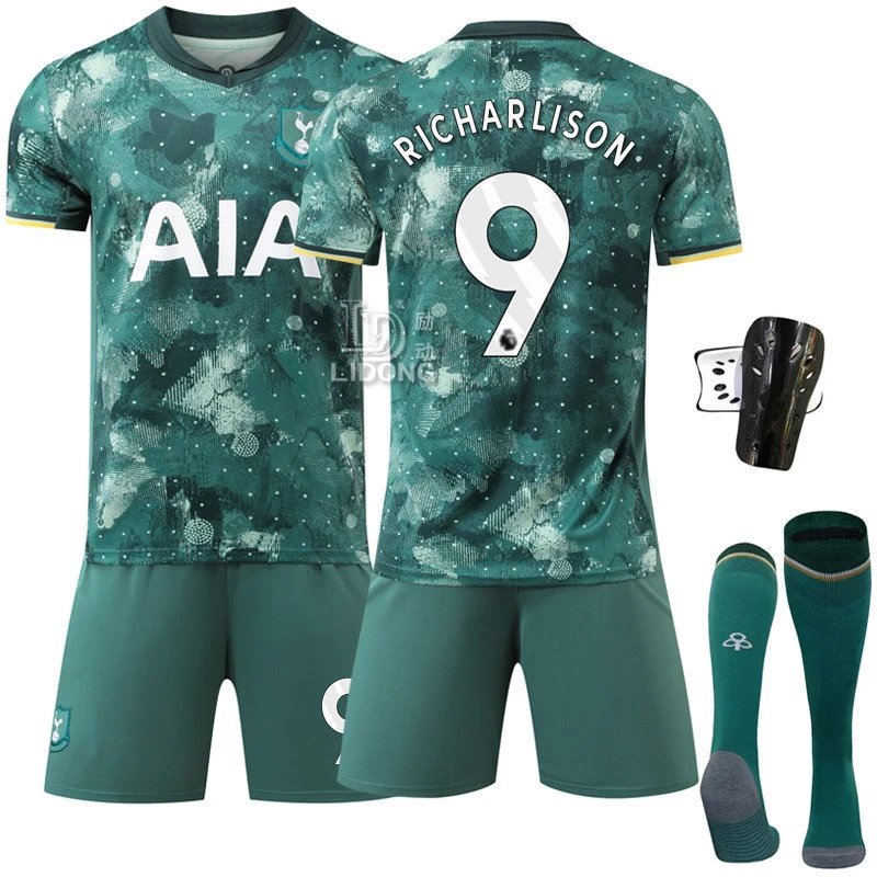 Tottenham Hotspur green football jersey in retro sports style - Image 9