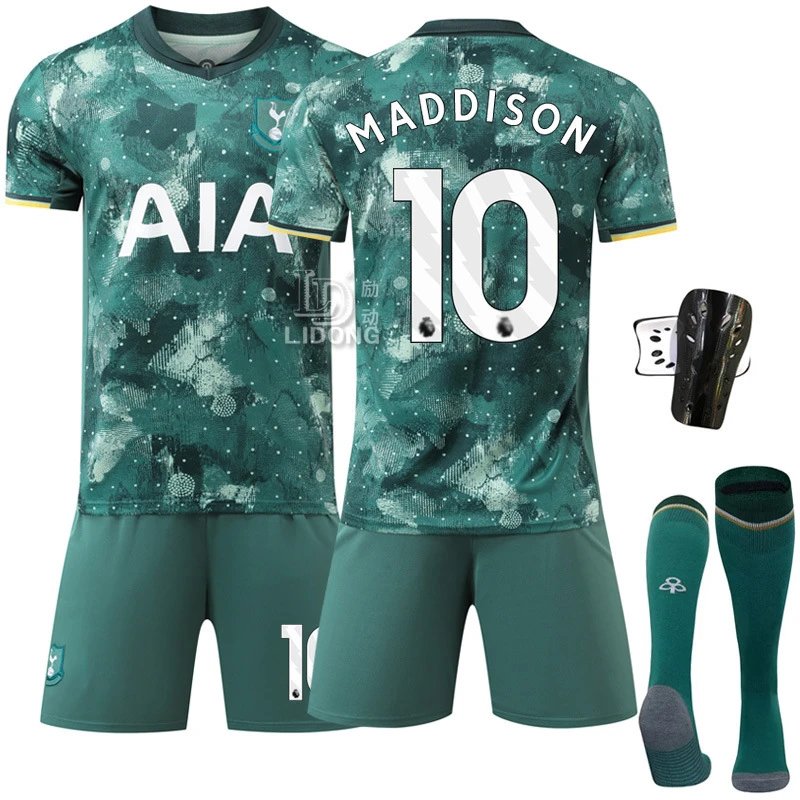 Tottenham Hotspur green football jersey in retro sports style - Image 10