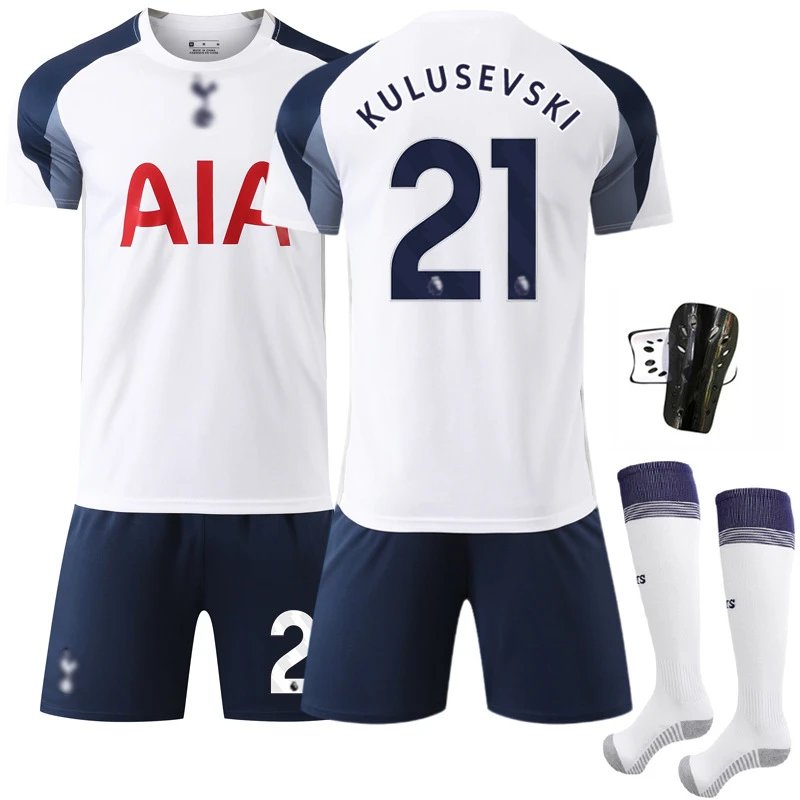 Tottenham Hotspur white football jersey in retro sports style - Image 12