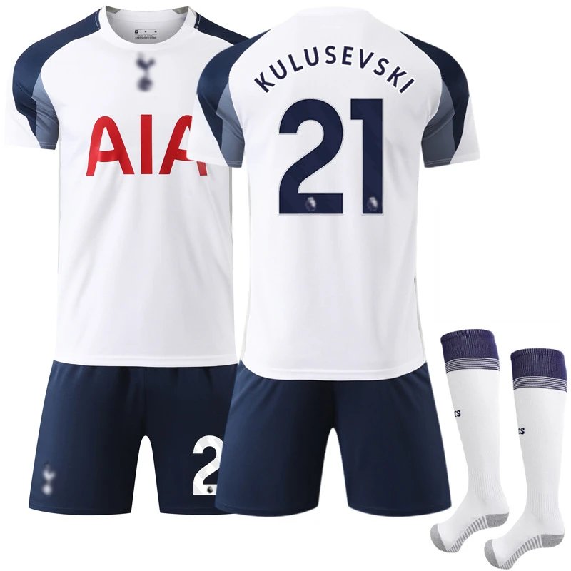 Tottenham Hotspur white football jersey in retro sports style - Image 6