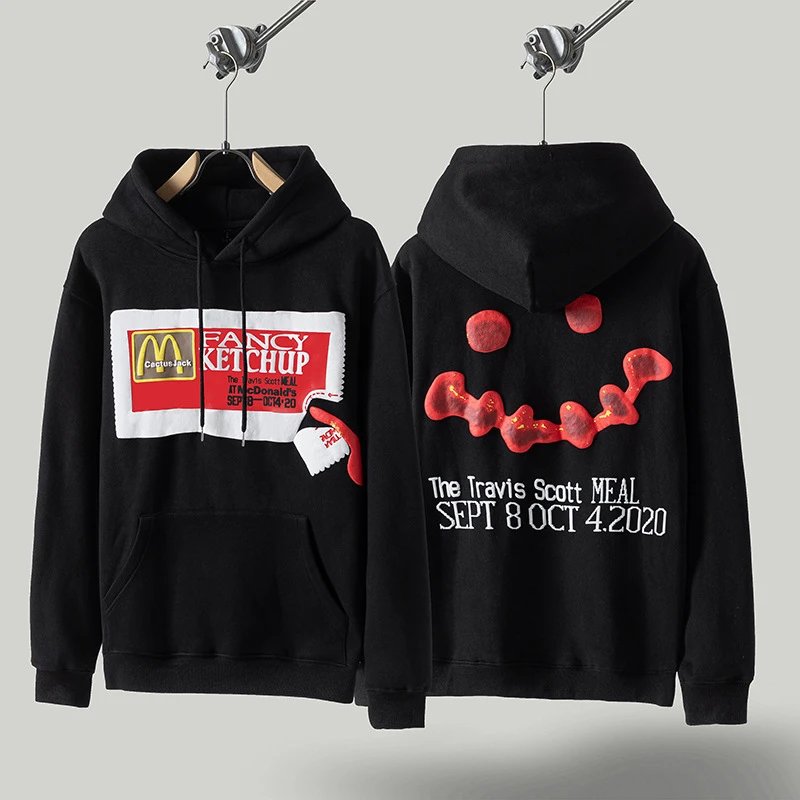 Travis Scott black hoodie in relaxed streetwear style - Image 15