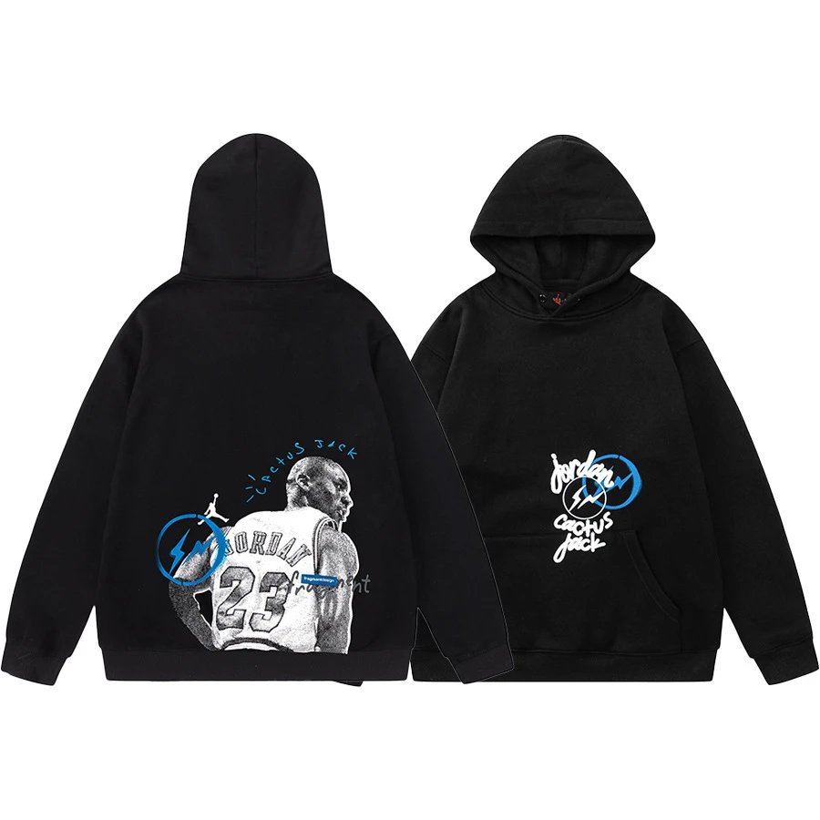 Travis Scott black hoodie in relaxed streetwear style - Image 16