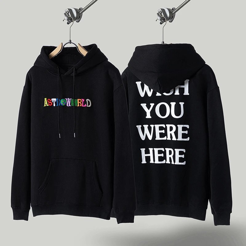 Travis Scott black hoodie in relaxed streetwear style - Image 21