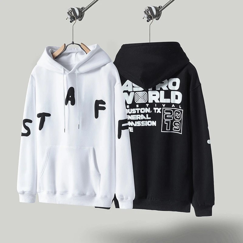 Travis Scott black hoodie in relaxed streetwear style - Image 24