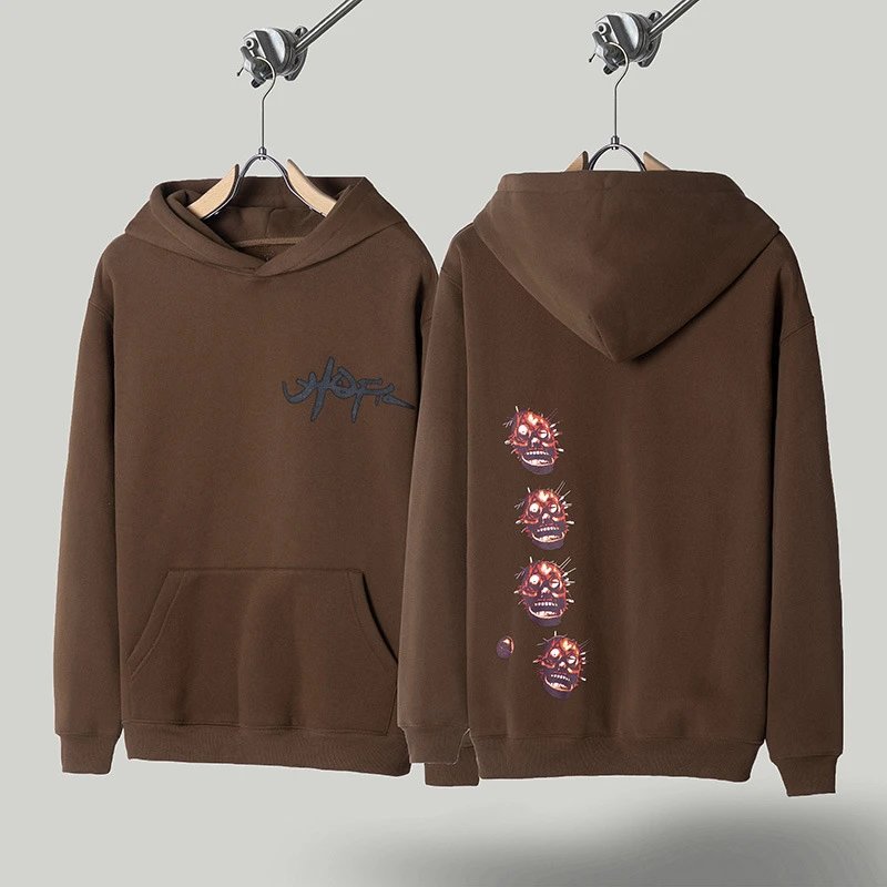 Travis Scott black hoodie in relaxed streetwear style - Image 5