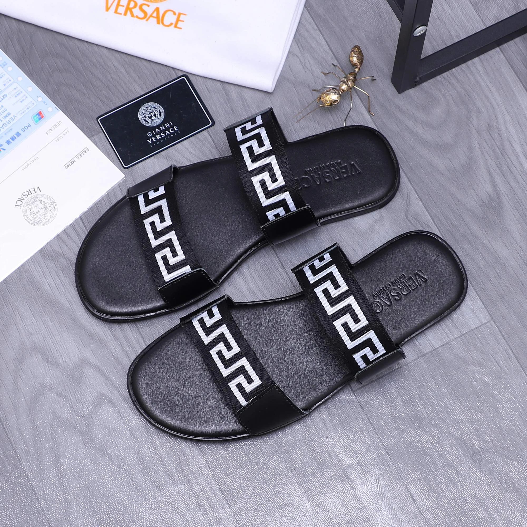 Versace slides black
