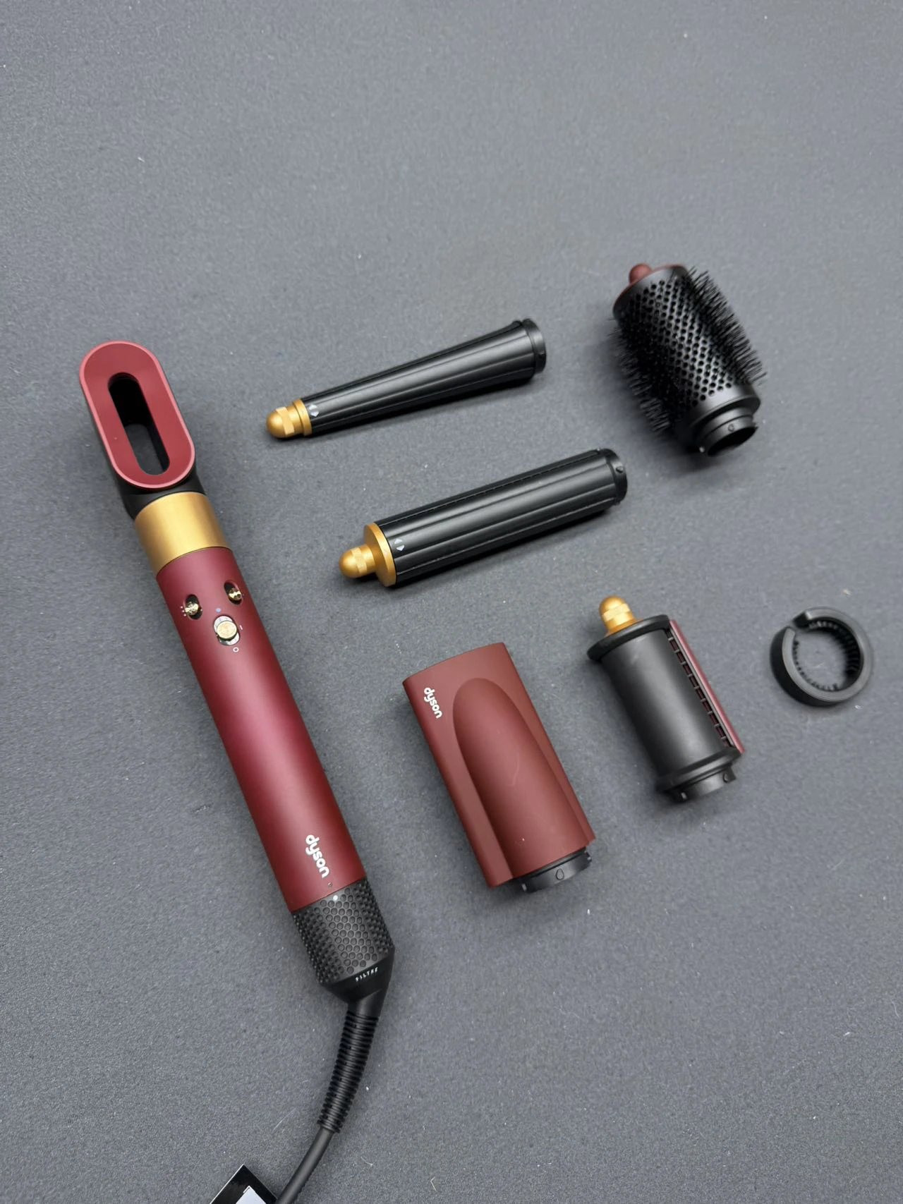 Dyson Airwrap hair styler red
